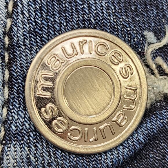 Maurices Jeans Womens 0 SHORT Blue Low Rise Slim Leg Flare Stretch Denim Casual - Picture 2 of 14